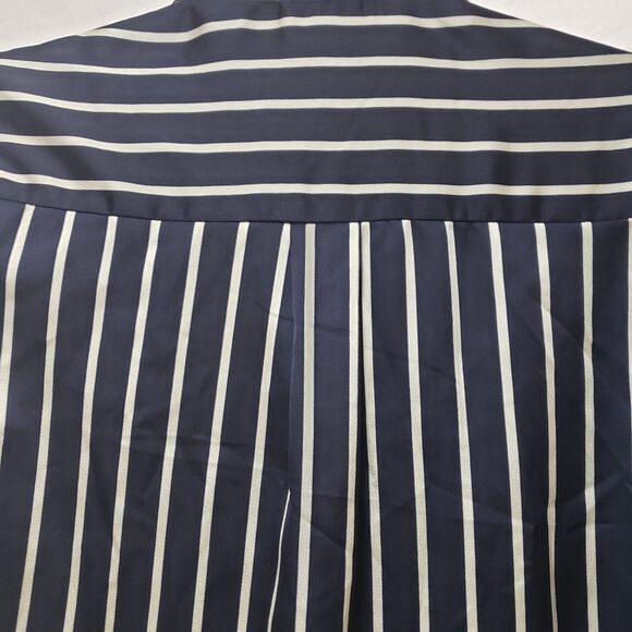Women’s Emory Park Black & White Stripe Button-Down Shirt Long Sleeve Size S POE - Picture 3 of 12